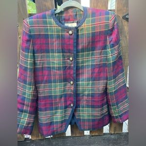 Vintage Plaid Suit Coat